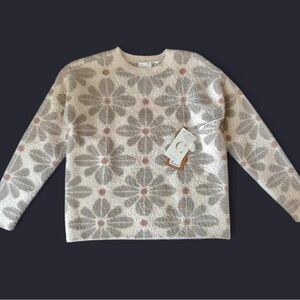 floral cashmere cyrus sweater !!